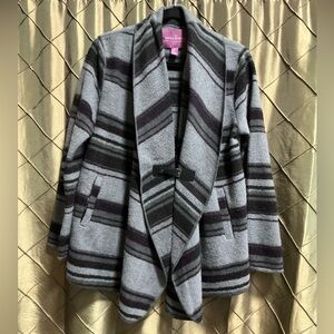 EUC- Savile Row Shawl Collar Wool Blend Buckle Front Coat